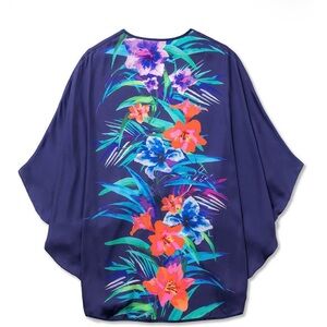 WET Swimwear Tropical Floral Kimono Cover Up Sheer Chiffon NWT M/L MSRP $108